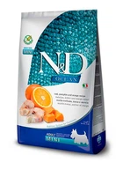 Беззерновой сухой корм Farmina N&D Grain OCEAN PUMPKIN для собак мелких пород с треской и апельсином