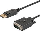 Kabel Savio CL-92 DisplayPort - VGA 1,8 m Czarny (SAVKABELCL-92) - obraz 1