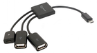 USB-хаб Gembird microUSB 3-in-1 (UHB-OTG-02) - зображення 1