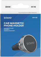 Uchwyt magnetyczny samochodowy Savio CH-03 aluminiowy, srebrny (5901986047148) - obraz 4