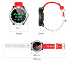 Smartwatch Kumi M1 Czerwony (KU-M1/RD) - obraz 4