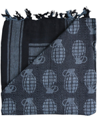 Арфатка шемаг тактическая полевой хлопковый шарф KOMBAT 110x115см черный TR_kb-grs-blk - изображение 2