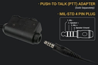 Тактична гарнітура PTT EARMOR M52 PTT for Motorola DP44xx, DP46xx, DP48xx series - изображение 3