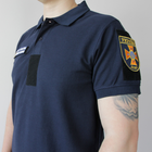 Мужская рубашка под шевроны (размер XXL), футболка для ДСНС, футболка поло с липучками - изображение 5