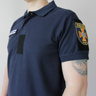 Футболка поло з липучками, футболка для ДСНС, якісна сорочка під шеврони (розмір М) - зображення 4