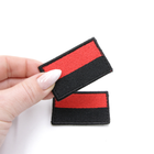 Шеврон флаг УПА, нашивка-патч красно-черная 3х4см, повседневно полевой тактический шеврон ЗСУ - изображение 2