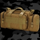 Тактическая походная плечевая сумка цвет хаки - изображение 3