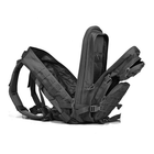 Вместительный походный мужской рюкзак с системой MOLLE 50 л черный - изображение 5