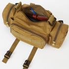 Тактическая походная плечевая сумка цвет хаки - изображение 9