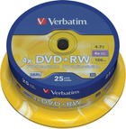 Verbatim DVD+RW 4,7 GB 4x Ciasto 25 szt. (23942436393) - obraz 1