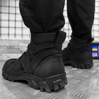 Мужские кожаные Ботинки Dragon total на протекторной подошве / Летние Берцы черные размер 46 - изображение 4