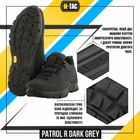 Кроссовки тактические демисезонные M-Tac Patrol R Dark Grey Размер 44 (30 см) водоотталкивающие - изображение 4