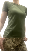 Женская футболка тактическая военная XL олива - изображение 6