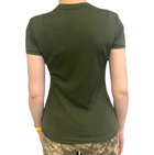 Жіноча футболка тактична військова L олива - зображення 6