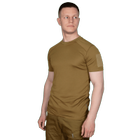 Футболка чоловіча тактична польова повсякденна футболка для спецсужб (XXL) Койот (OPT-6561) - зображення 2