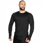 Чоловічий лонгслів тактовний чоловіча футболка з довгим рукавом для силових структур M Чорний (OPT-6111) - зображення 3