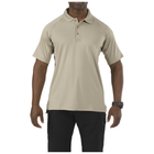 Футболка поло тактична з коротким рукавом 5.11 Tactical Performance Polo - Short Sleeve Synthetic Knit Silver Tan XL (71049-160)