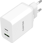 Зарядний пристрій Canyon H-20-03 PD 20 W QC 3.0 18 W USB-A USB-C White (CNE-CHA20W03)