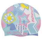 Шапочка для плавания силиконовая Yingfa Swimming Cap Fit 0080 Light Blue-Pink