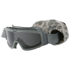 Балістичні окуляри маска с кріпленням на шолом типу Фаст Ess Profile Foliage Green Pivot Ops-Core® ARC™ W/Clear& Smoke Gray - изображение 2