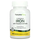Железо с витамином С, Chewable Iron, Natures Plus, 90 жевательных таблеток (NAP-03421)