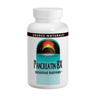 Пищеварительные ферменты, Pancreatin 8X, Source Naturals, 500 мг, 50 капусл (SNS-01943)