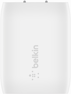 Настінний зарядний пристрій Belkin 20 Вт USB-C PD PPS, Белое (WCA006VFWH) - зображення 5