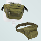 Тактическая сумка на пояс с липучкой под шеврон A29, Олива - изображение 4