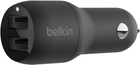 Автомобільний зарядний пристрій Belkin Dual USB-A, 12 Вт X2 Black (CCB001BTBK) - зображення 2