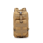 Рюкзак тактичний B02, 20л (43х24х22 см), Пісочний - зображення 10
