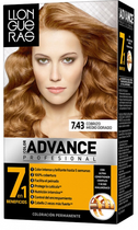 Farba kremowa z utleniaczem do włosów Llongueras Color Advance Hair Colour 7.43 Cobrizo Medio Dorado 125 ml (8411126030321) - obraz 1