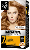 Крем-фарба для волосся з окислювачем Llongueras Color Advance Hair Colour 7.43 Cobrizo Medio Dorado 125 мл (8411126030321)