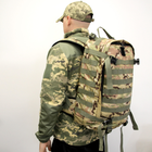 Тактичний рюкзак 40 л мультикам армійський хакі з кордури сумка для військових штурмовий рюкзак похідний ранець речовий ЗСУ - зображення 4