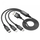 Кабель 3в1 Hoco X76 USB Micro/Lightning/Type-C 2A 1m