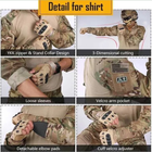 Тактический комплект демисезонный IdoGear G3 штаны ACP + рубашка UBACS + наколенники + налокотники размер XXL Мультикам - изображение 8