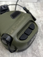 Активні навушники Earmor M32H для стрільби, тактичні, захисні з кріпленням на шолом та мікрофоном - Зелений - зображення 4