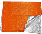 Термоодеяло многоразовое Emergency Blanket 130x210см спасательное термоодеяло туристическое (1010186-Orange) - изображение 6