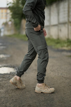 Теплые штаны нгу на флисе Брюки карго Олива софт шелл 46 - изображение 3
