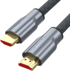 Кабель Unitek LUX HDMI 2.0 в обплетенні 3 м Gray (Y-C139RGY) - зображення 1
