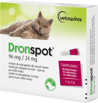 Środek na odrobaczanie dla dużych kotów VETOQUINOL Dronspot 96mg/24mg (5909991475444)