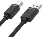 Kabel Unitek USB 2.0 AM-BM 3 m Czarny (Y-C420GBK) - obraz 2