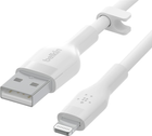 Kabel Belkin USB-A - Lightning Silikonowy 3 m Biały (CAA008BT3MWH) - obraz 4