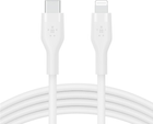 Kabel Belkin USB-C - Lightning Silikonowy 2 m Biały (CAA009BT2MWH) - obraz 1