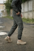 Теплые штаны нгу на флисе Брюки карго Олива софт шелл 48 - изображение 3