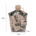 Фляга армейская для воды 1 литр с чехлом и котелком мультикам - изображение 9