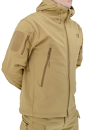 Куртка тактическая Eagle Soft Shell JA-01 с флисом Песочный (Койот) 3XL - изображение 3