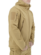 Куртка тактическая Eagle Soft Shell JA-01 с флисом Песочный (Койот) 2XL - изображение 4
