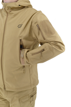 Куртка тактическая Eagle Soft Shell JA-01 с флисом Песочный (Койот) 2XL - изображение 6