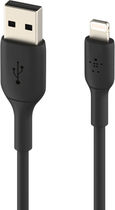 Кабель Belkin PVC A-LTG 0.15M Black (CAA001BT0MBK) - зображення 1