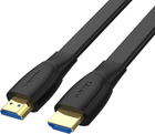Kabel Unitek High Speed ​​​​HDMI 2.0 4K 60 Hz płaski 1.5 m (C11063BK-1.5M) - obraz 1